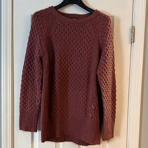 Express Women's Cable Knit Sweater - Maroon
